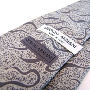 Vtg GIORGIO ARMANI Tie Gray Memphis Modern Wild